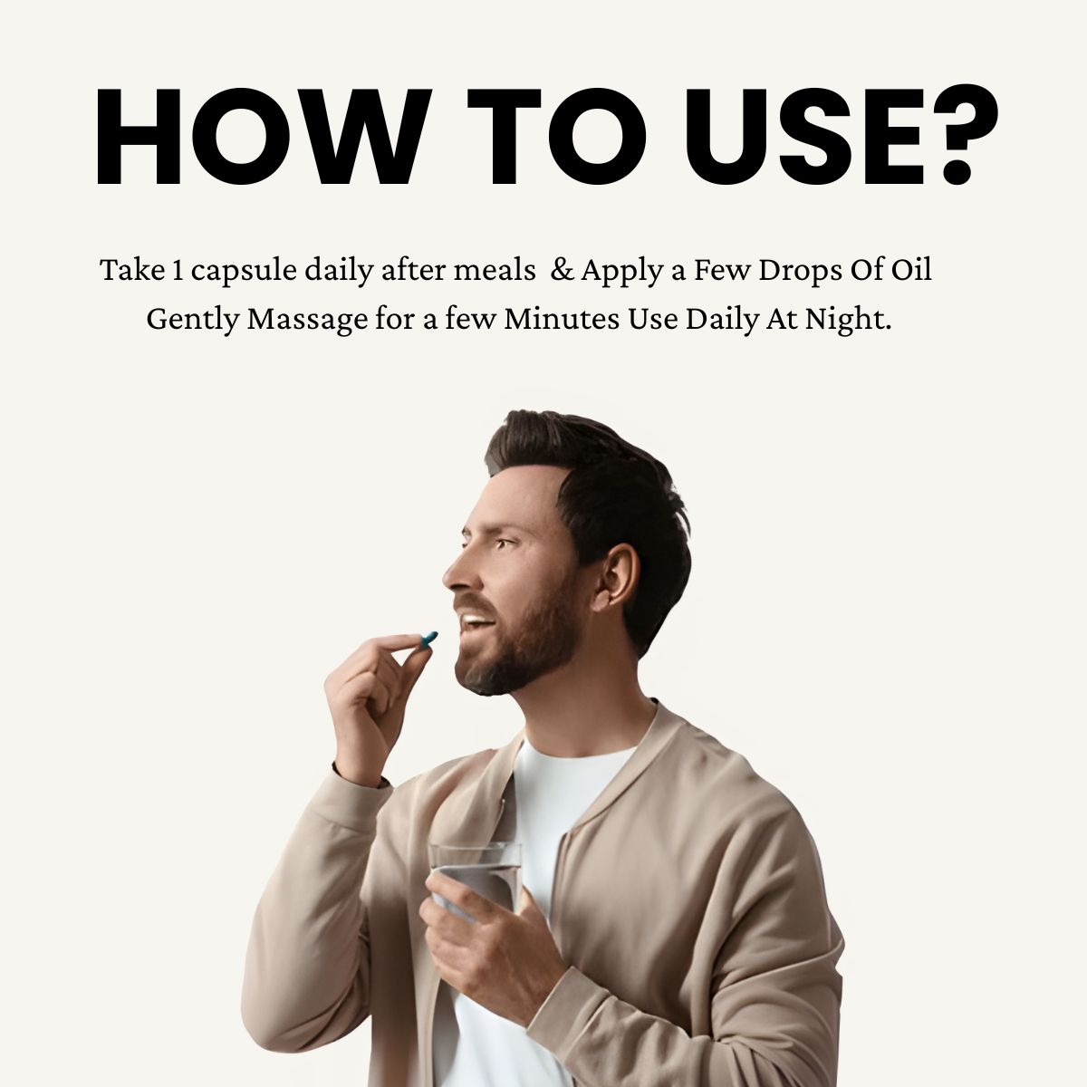 FIT FUSION AYURVEDA Alpha Male Capsule & Oil Combo For Men's Vigour, Vitality & Power  (30 Capsules, 30 ml) - View 5