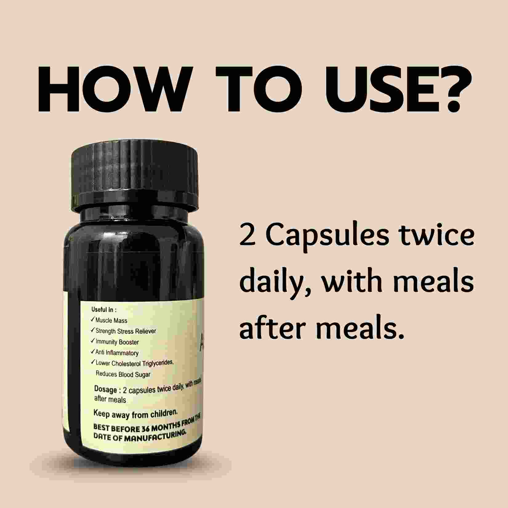 Fit Fusion Ayurveda Ashwagandha Capsules 500mg - View 4