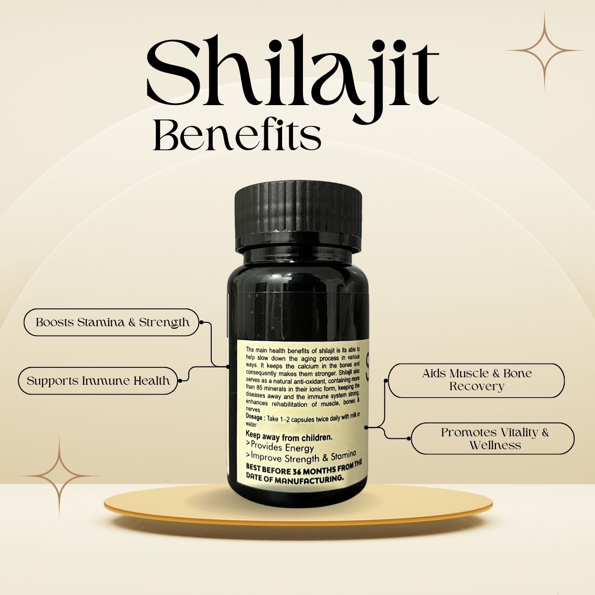 Fit Fusion Ayurveda Shilajit Capsules - 30 Capsules  - View 2