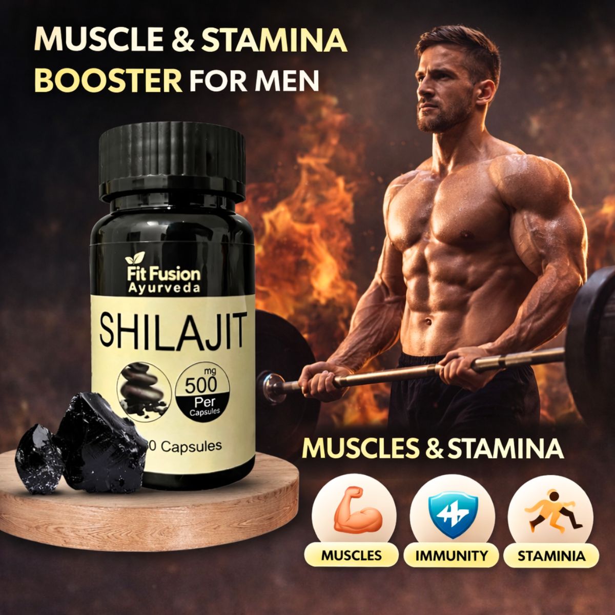 Fit Fusion Ayurveda Shilajit Capsules - 30 Capsules  - View 4