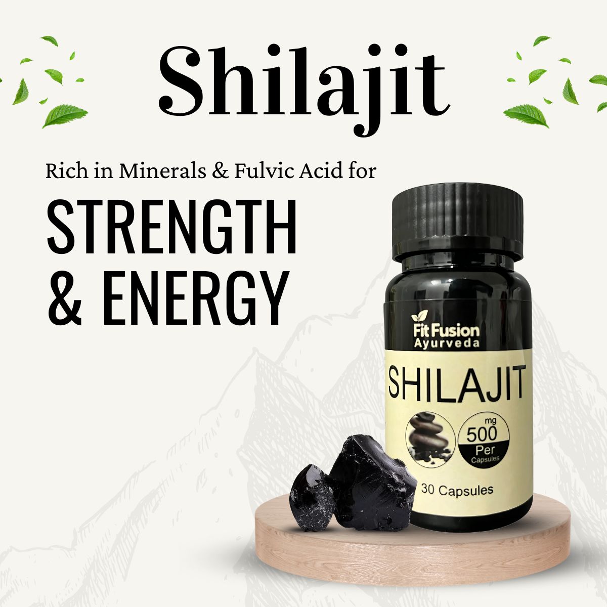 Fit Fusion Ayurveda Shilajit Capsules - 30 Capsules  - View 3