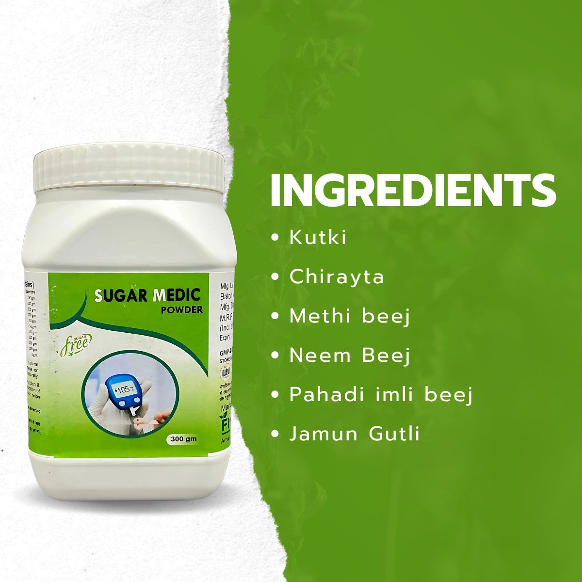 Fit Fusion Ayurveda Diabetes Control Powder - Sugar Medic 300g - View 3