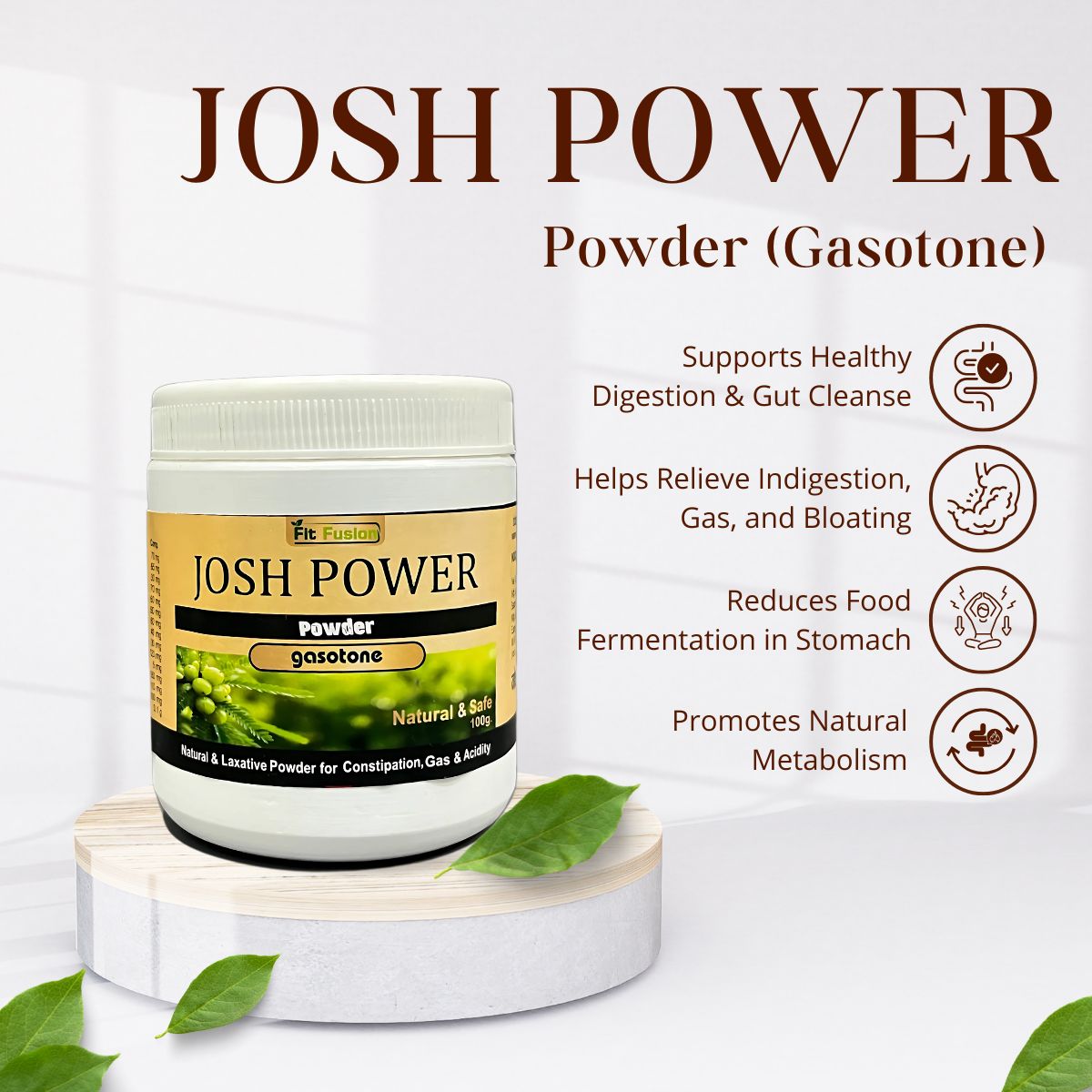 Fit Fusion Ayurveda Josh Power Gasotone Powder 100g - View 2