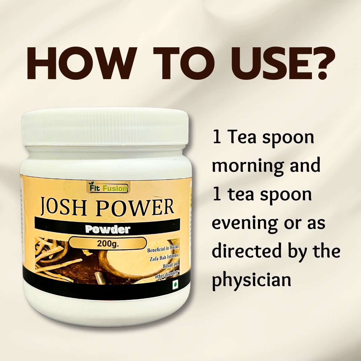 Fit Fusion Ayurveda Josh Power Powder for Men 200g With Ashwagandha & Safed Musli - View 4